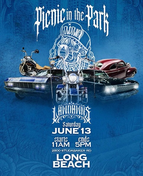 Lowrider Picnic In The Park Car Show flyer June 2026